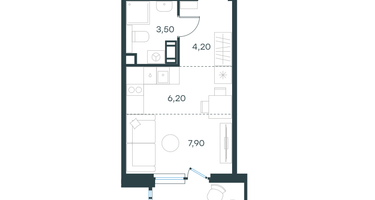 Студия, 24&nbsp;м²