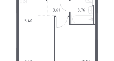 Студия, 34&nbsp;м²