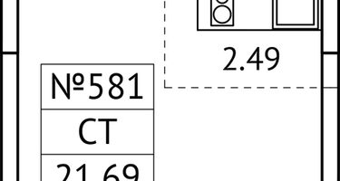 Студия, 21&nbsp;м²