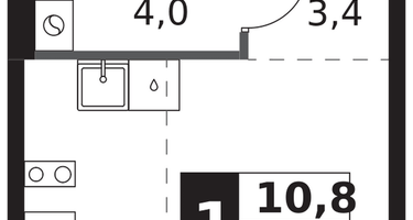 Студия, 25&nbsp;м²