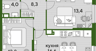 3-к. квартира, 69&nbsp;м²