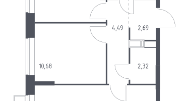 2-к. квартира, 51&nbsp;м²