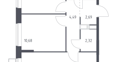 2-к. квартира, 51&nbsp;м²