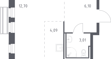 Студия, 25&nbsp;м²