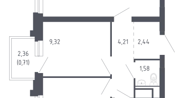 2-к. квартира, 47&nbsp;м²