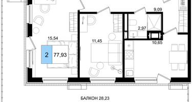 3-к. квартира, 77&nbsp;м²