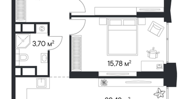 2-к. квартира, 79&nbsp;м²