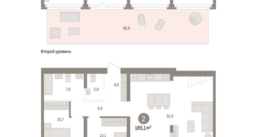 2-к. квартира, 185&nbsp;м²
