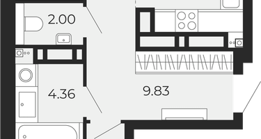 2-к. квартира, 63&nbsp;м²