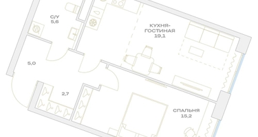 2-к. квартира, 47&nbsp;м²