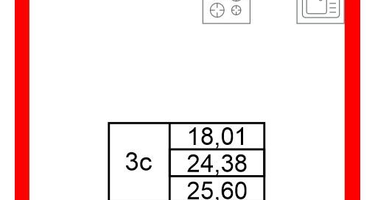 Студия, 24&nbsp;м²