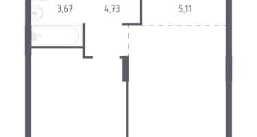 Студия, 41&nbsp;м²