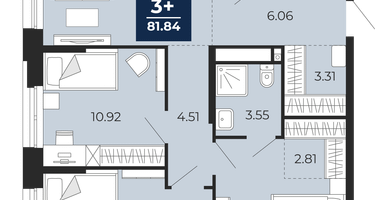 3-к. квартира, 78&nbsp;м²