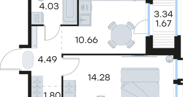 1-к. квартира, 36&nbsp;м²