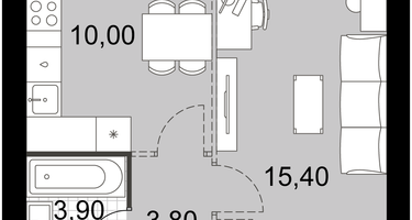 1-к. квартира, 33&nbsp;м²
