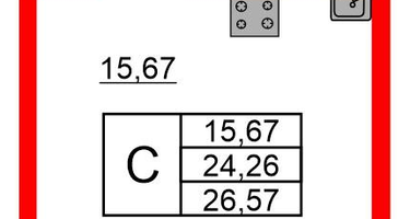 Студия, 26 м²