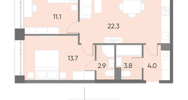 Студия, 57&nbsp;м²