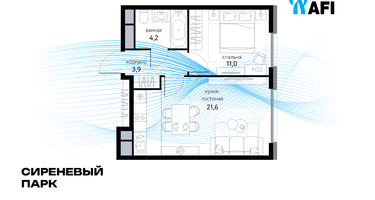 2-к. квартира, 40 м²