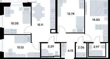 4-к. квартира, 80&nbsp;м²