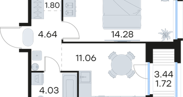 1-к. квартира, 37&nbsp;м²