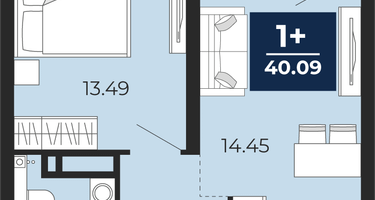 1-к. квартира, 36 м²