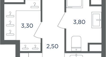 2-к. квартира, 56 м²