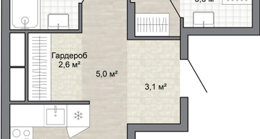2-к. квартира, 65 м²