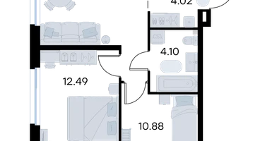 2-к. квартира, 50 м²