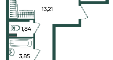 2-к. квартира, 65&nbsp;м²