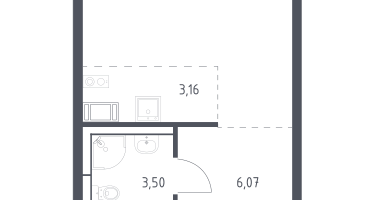 Студия, 25&nbsp;м²