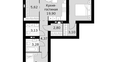 3-к. квартира, 73 м²