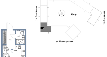 Студия, 20&nbsp;м²