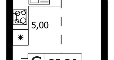 Студия, 23&nbsp;м²
