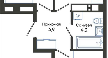 2-к. квартира, 48&nbsp;м²
