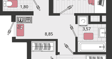 2-к. квартира, 75&nbsp;м²