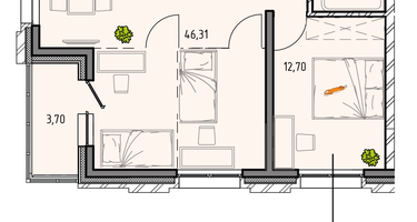 3-к. квартира, 68&nbsp;м²