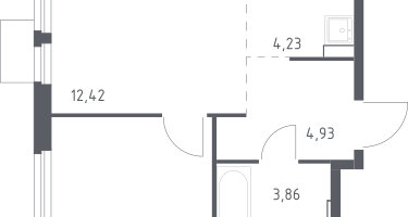 Студия, 34&nbsp;м²