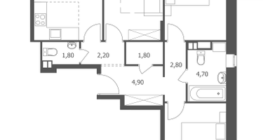 3-к. квартира, 69&nbsp;м²