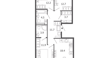 3-к. квартира, 80&nbsp;м²