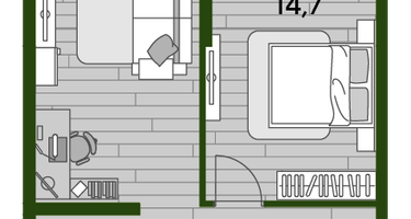 1-к. квартира, 48&nbsp;м²