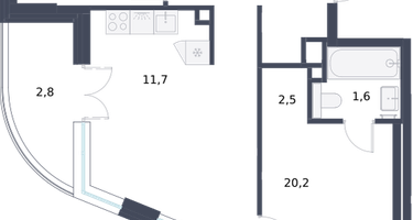 2-к. квартира, 68 м²