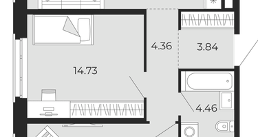 2-к. квартира, 63&nbsp;м²