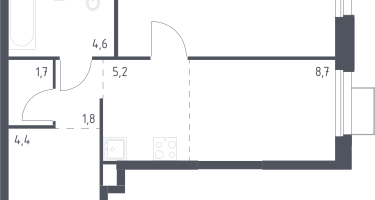 Студия, 40&nbsp;м²