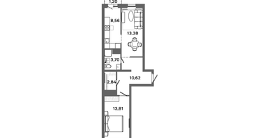 2-к. квартира, 52&nbsp;м²