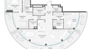 3-к. квартира, 167 м²