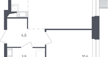 Студия, 36&nbsp;м²