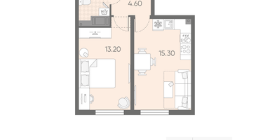 1-к. квартира, 36&nbsp;м²