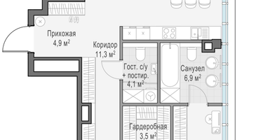 2-к. квартира, 118 м²
