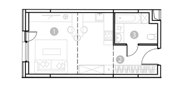 Студия, 30&nbsp;м²