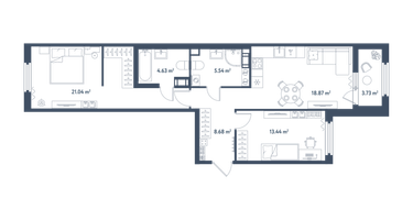 Студия, 74&nbsp;м²